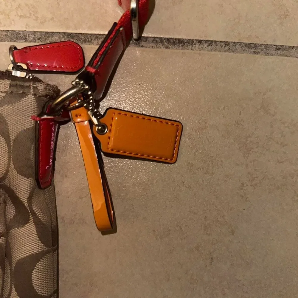 Coach Women's Brown and Red Bag